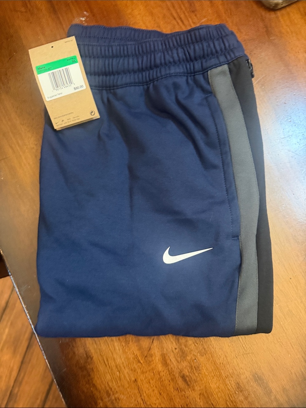 Brand new mens Nike Navy Blue Dri-FIT Athletic Joggers